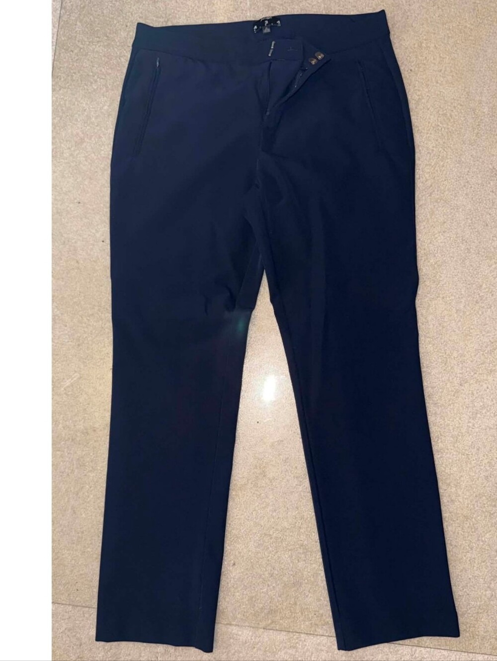 Lord & Taylor 424‎ Fifth Classic Navy Straight-Leg Dress Pants Women's Size 14